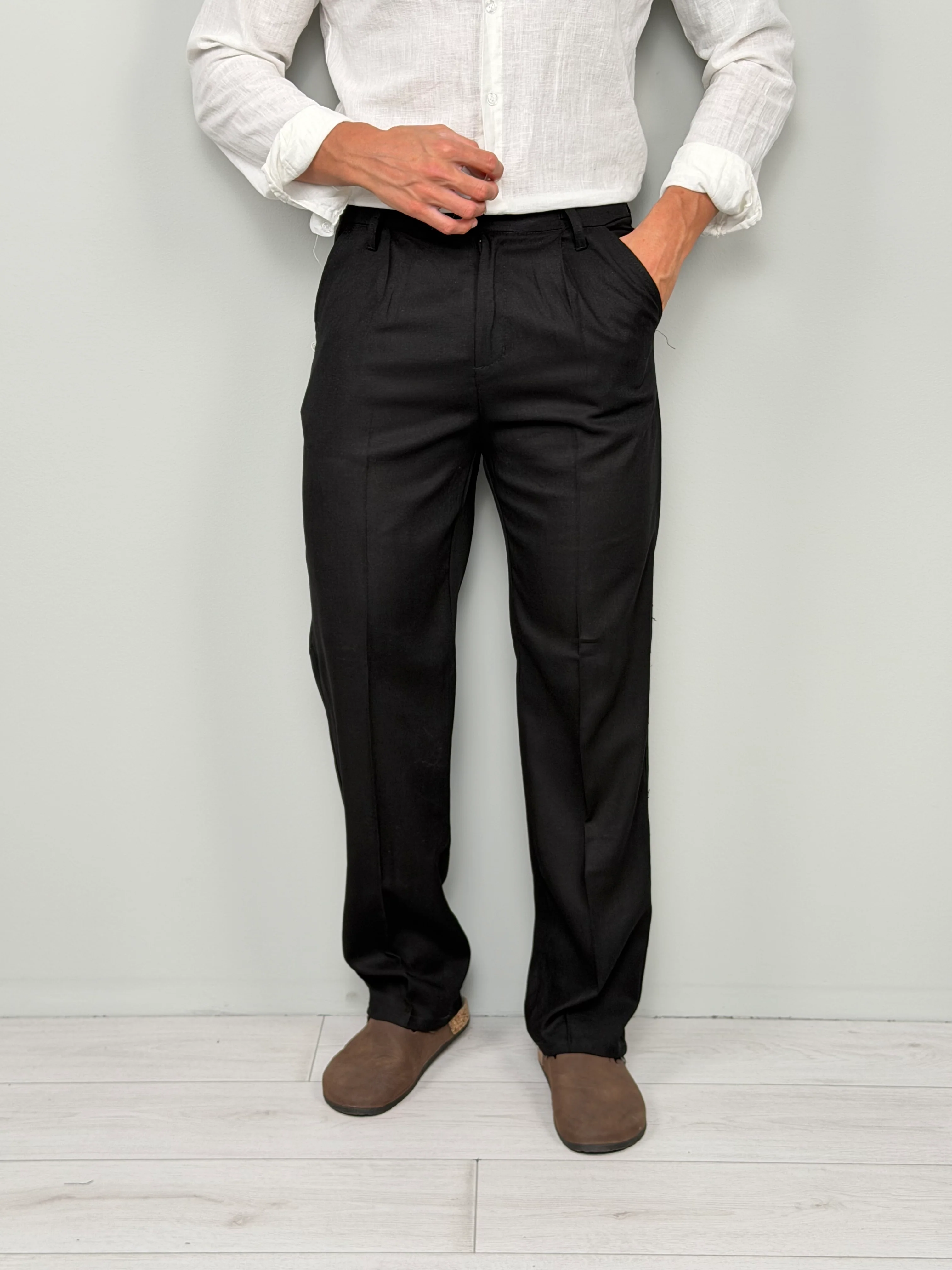 PANTALONE LINO CUBA AMPIO - TASCA DIETRO - Image 5