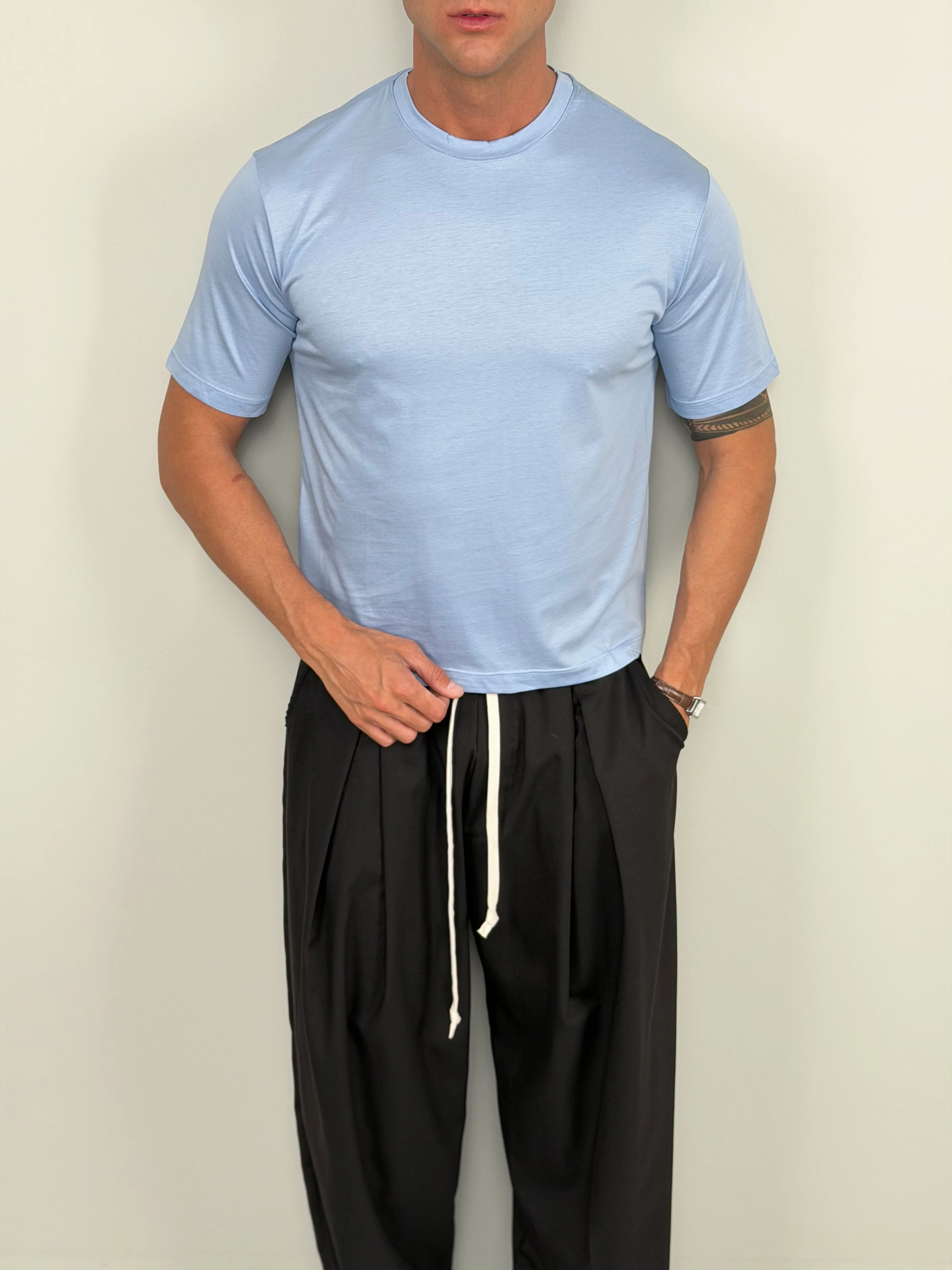 T-SHIRT CROP FILO DI SCOZIA - Image 2